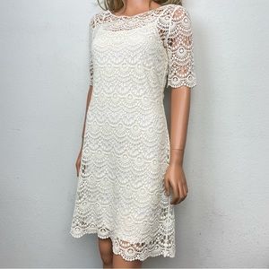 Ralph Lauren Ivory Crochet Lace Dress Size S